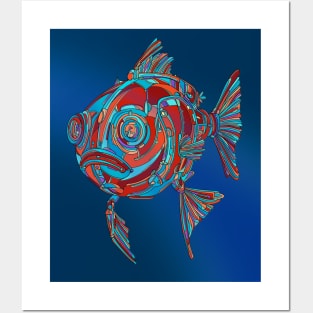 Robot fish Posters and Art